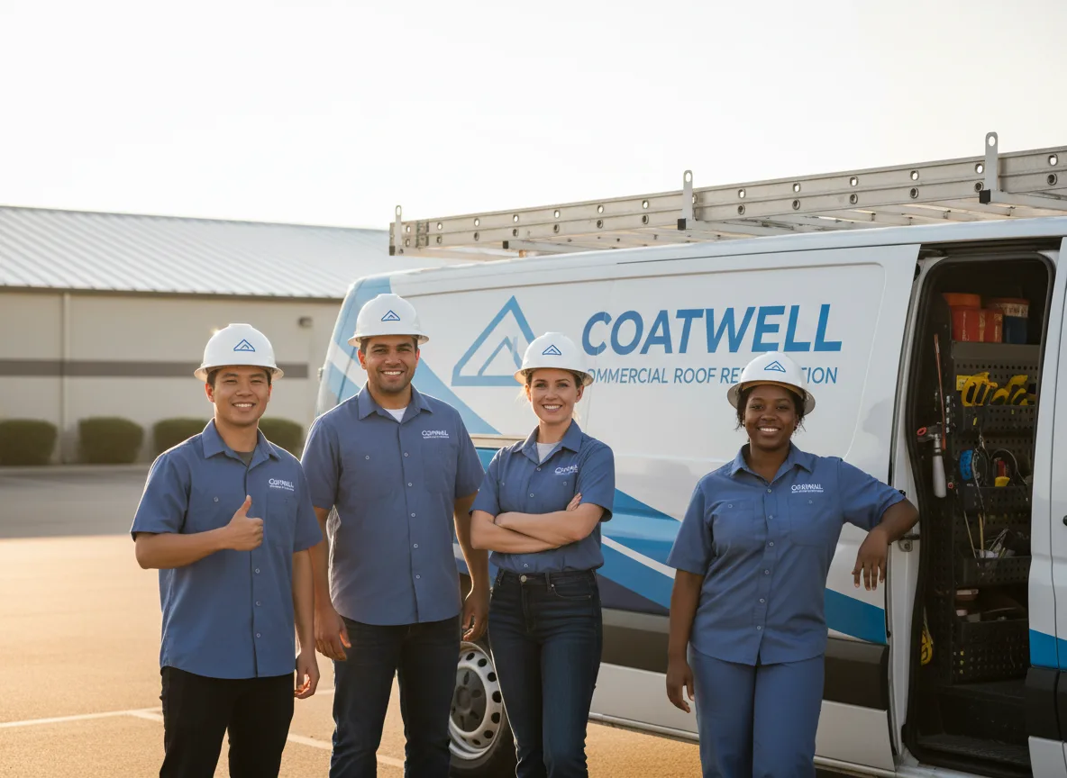 Commercial roof coating company in Deanville, TX
